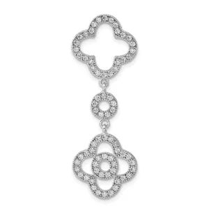 Sterling Silver CZ Chain Slide