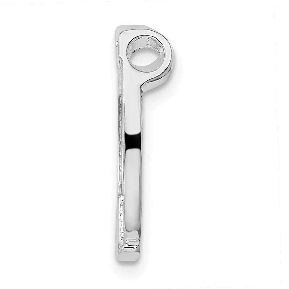 Sterling Silver Polished Horseshoe Chain Slide
