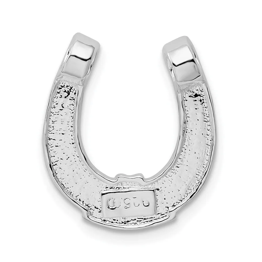 Sterling Silver Polished Horseshoe Chain Slide