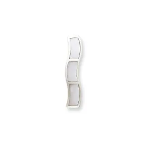 Sterling Silver White Mother of Pearl Wavy Pendant