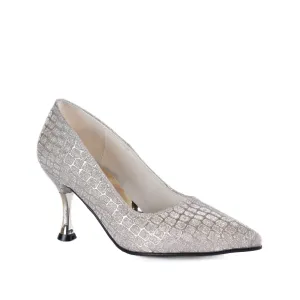 Stitched Details Pointed Pumps