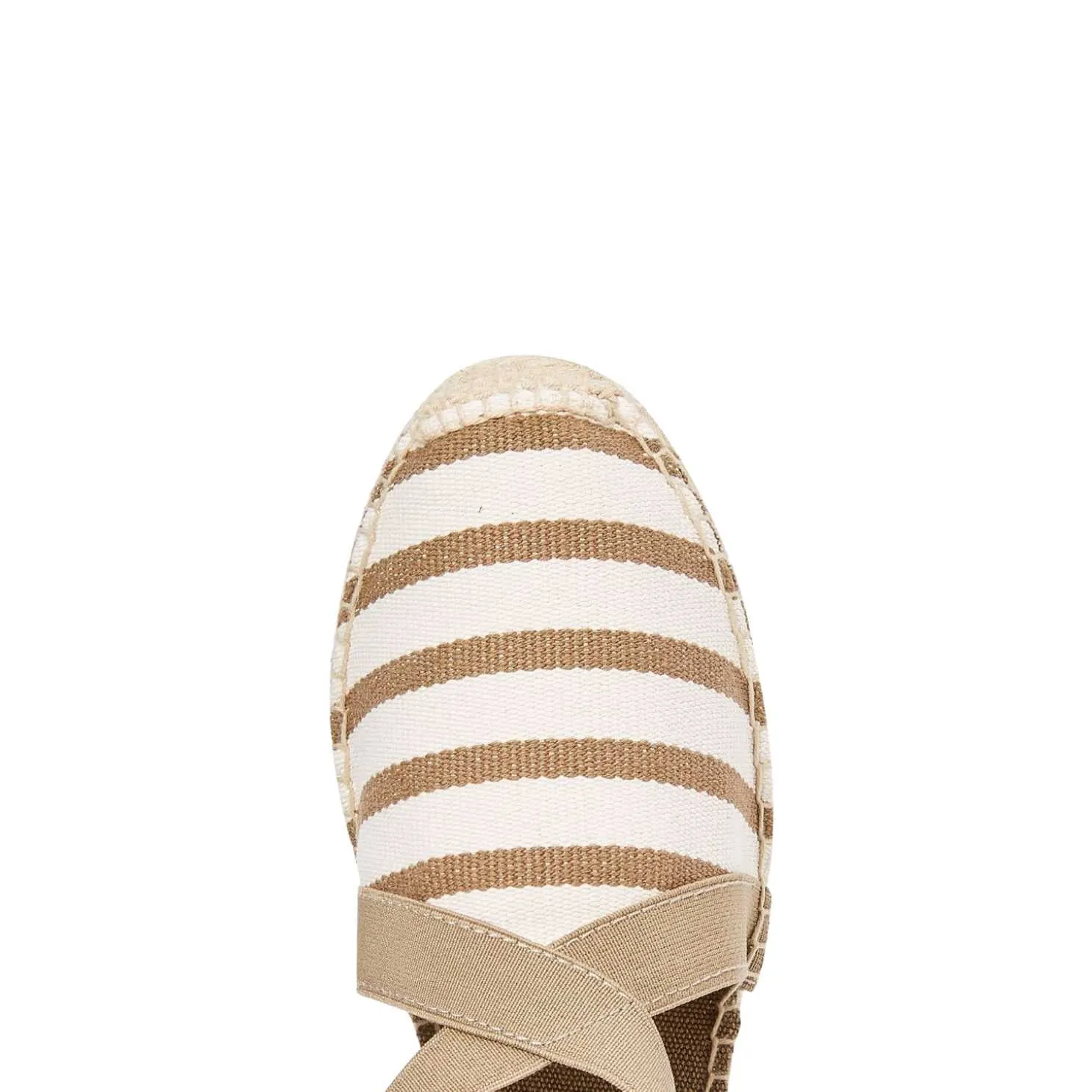 Striped Cotton Blend Wedge Espadrille for Women - Tarbes