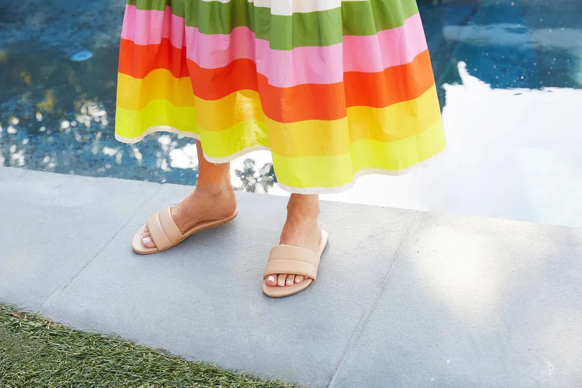 Sugarbird Leather Slide Sandal in Beach