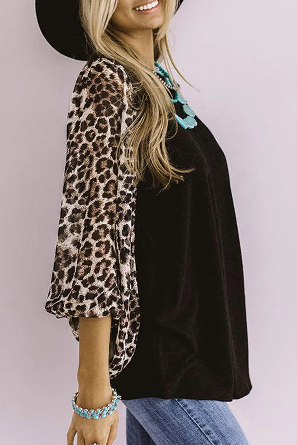 Sweet Spot Leopard Shift Top