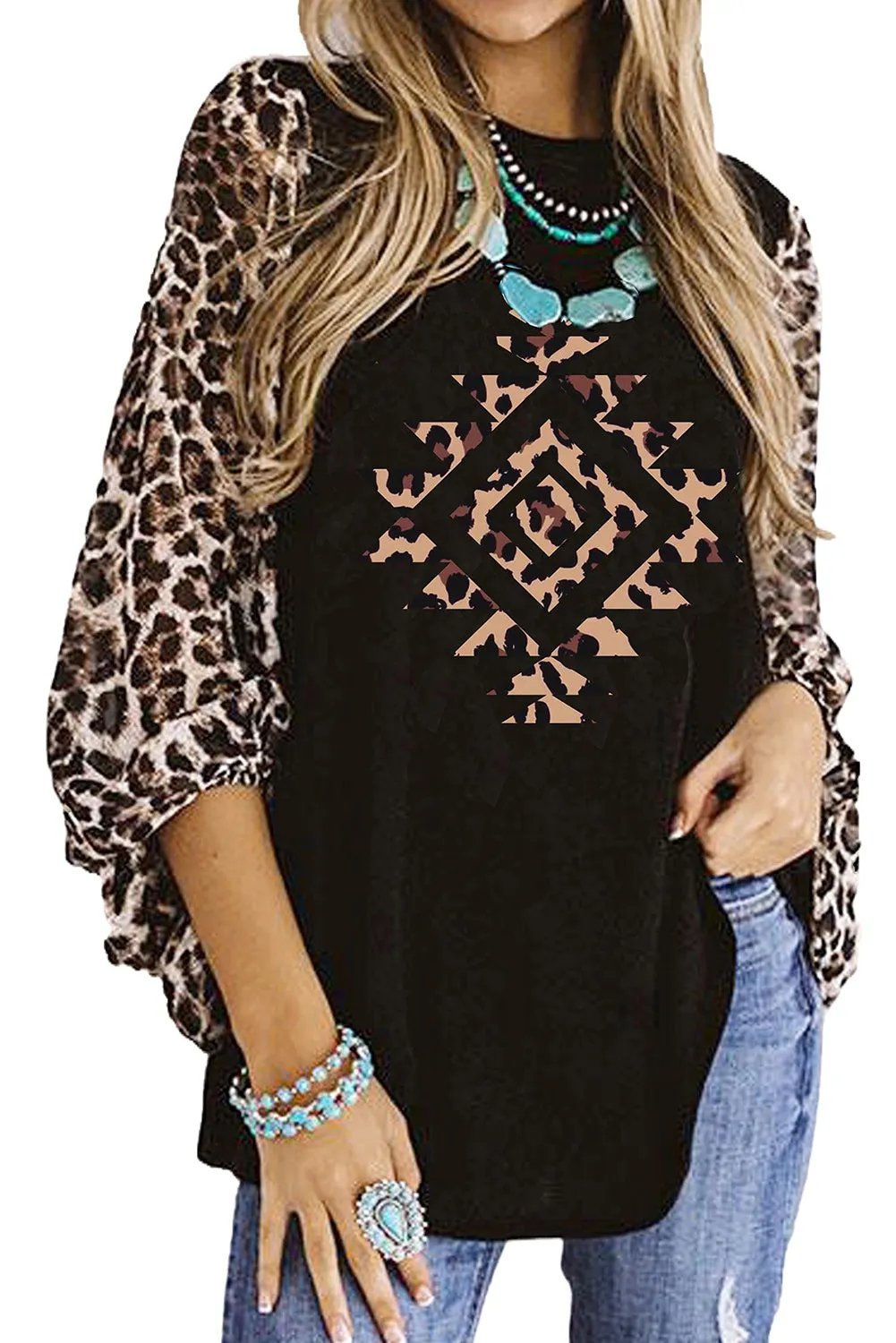 Sweet Spot Leopard Shift Top