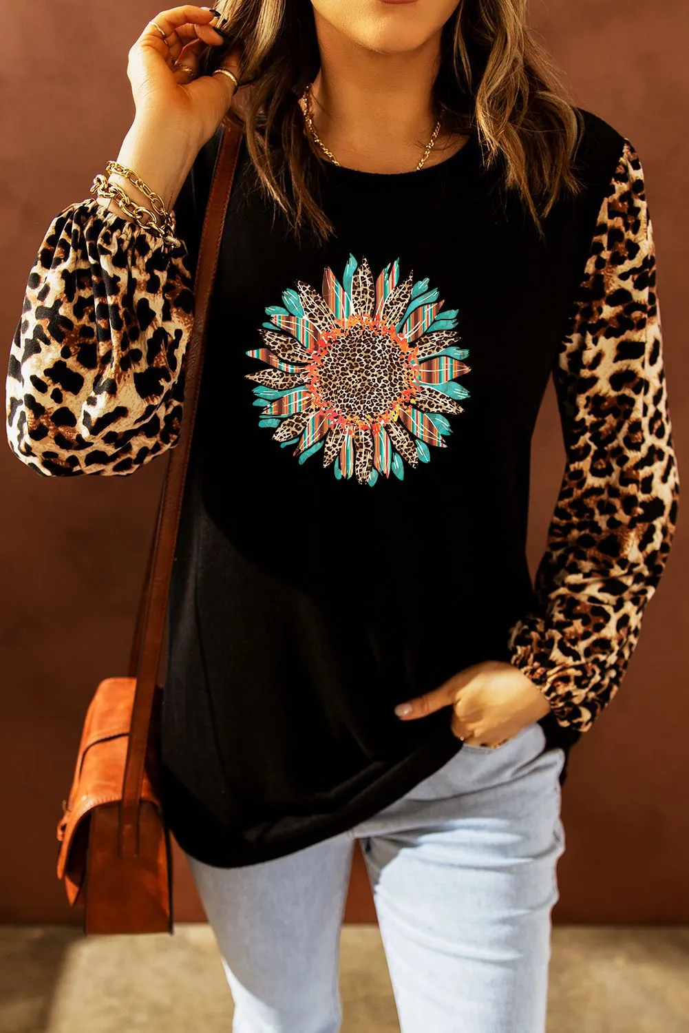 Sweet Spot Leopard Shift Top