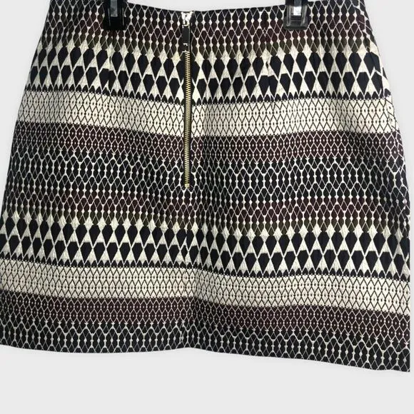Ted Baker Raych Mini Skirt Metallic Geometric Jewel Tones Ted Size 3 US Medium