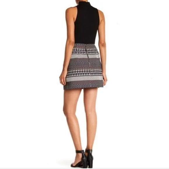 Ted Baker Raych Mini Skirt Metallic Geometric Jewel Tones Ted Size 3 US Medium