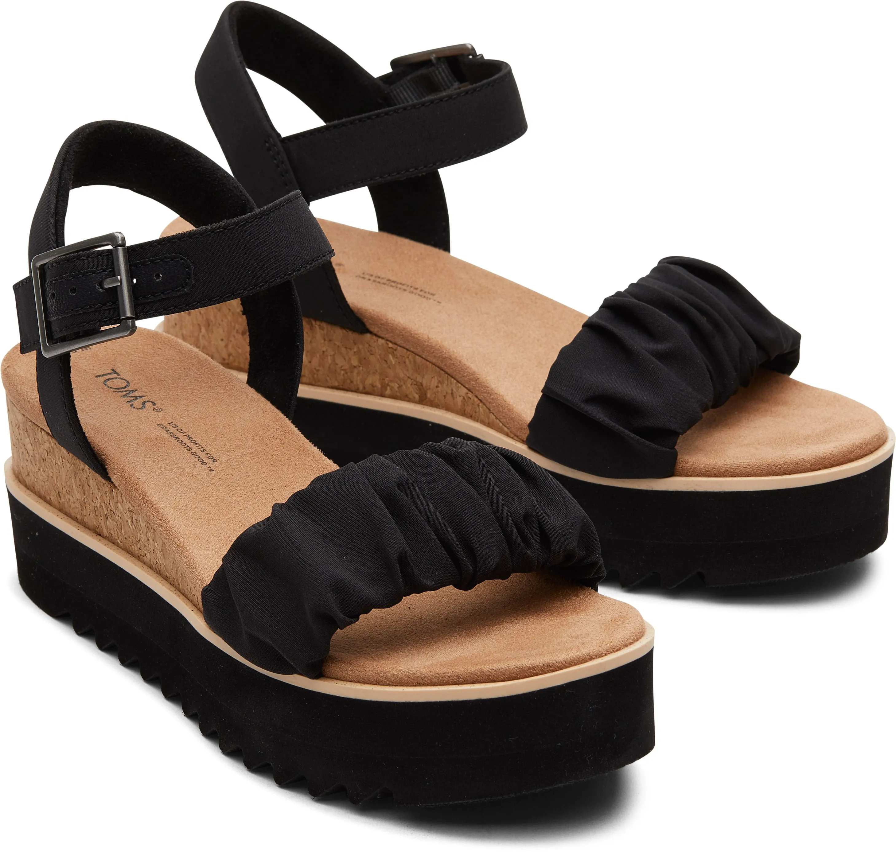 Toms Women Diana Black Ruched Woven