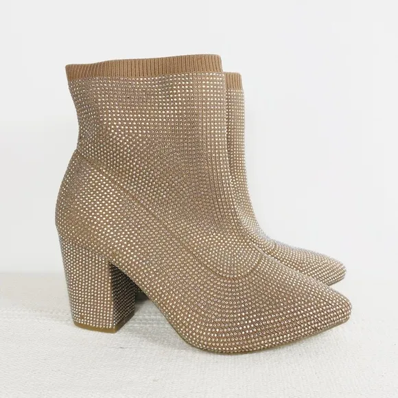 TORRID Stretch Knit Embellished Bootie Womens size 6.5 WW