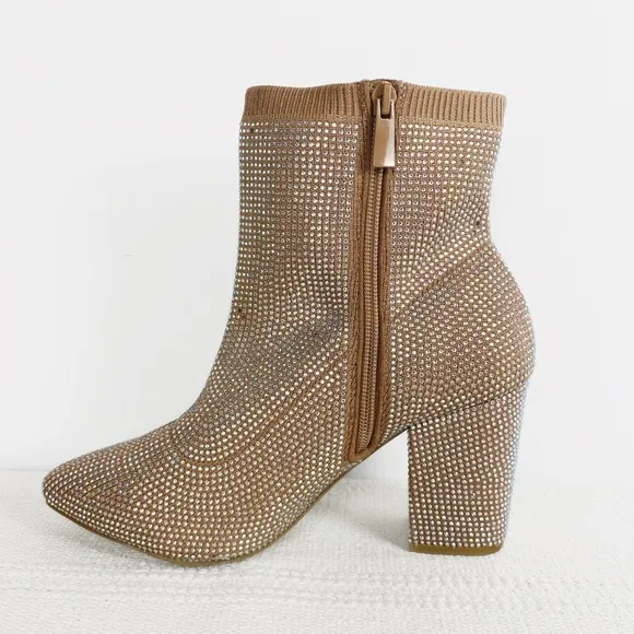 TORRID Stretch Knit Embellished Bootie Womens size 6.5 WW