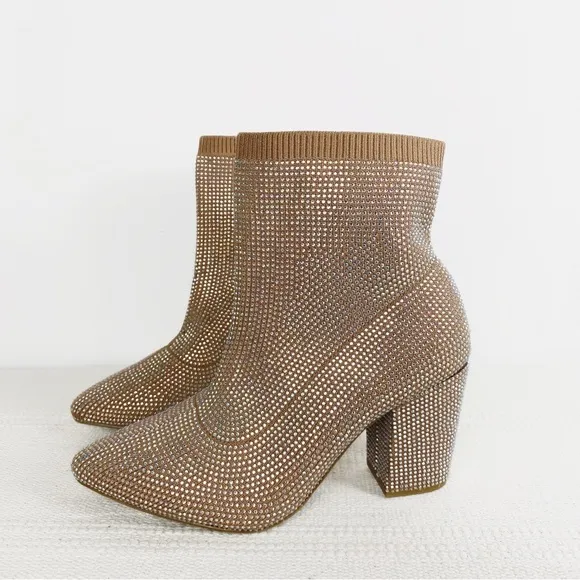TORRID Stretch Knit Embellished Bootie Womens size 6.5 WW