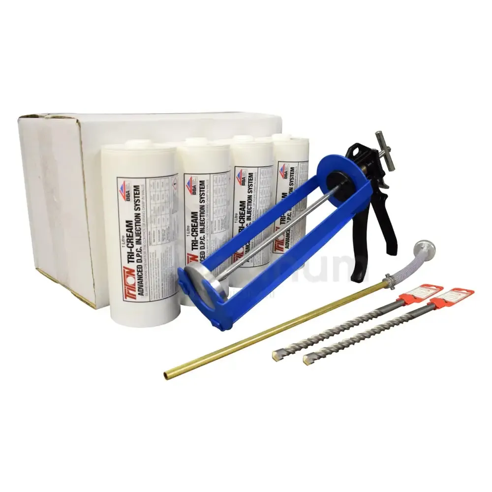 Triton Tri-Cream Damp Proof Injection Cream - 1 Litre Cartridge Kits