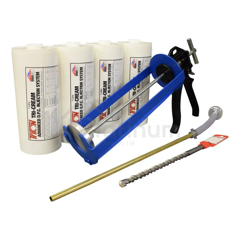 Triton Tri-Cream Damp Proof Injection Cream - 1 Litre Cartridge Kits