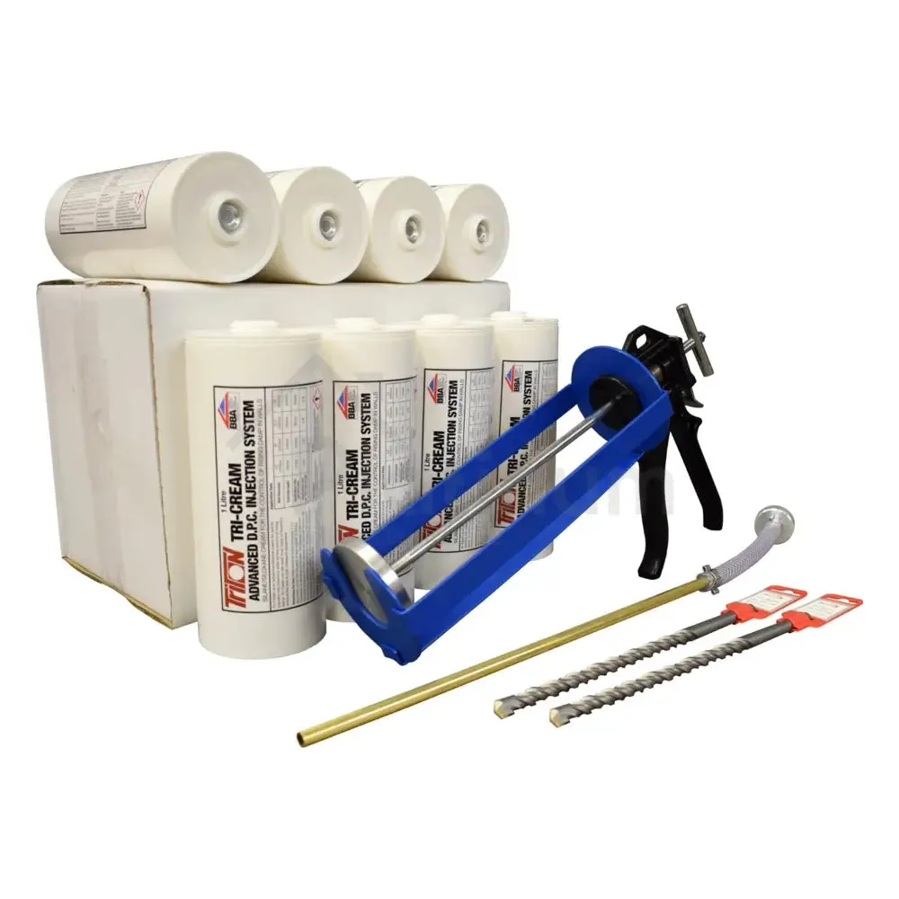 Triton Tri-Cream Damp Proof Injection Cream - 1 Litre Cartridge Kits