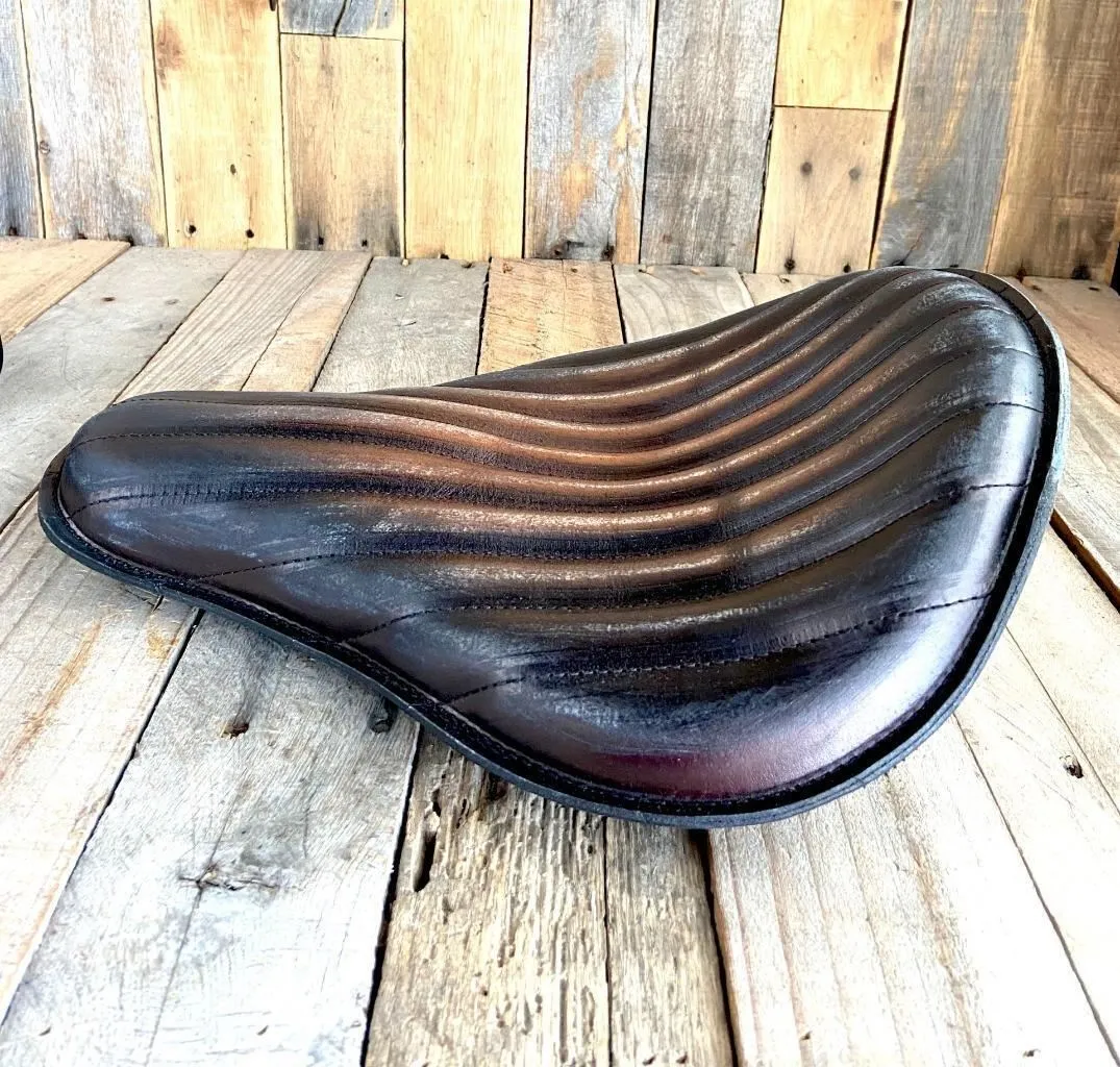 Triumph Bobber Seat 2017-2025 Solo Antique Brown Tuck And Roll Leather 13x15"