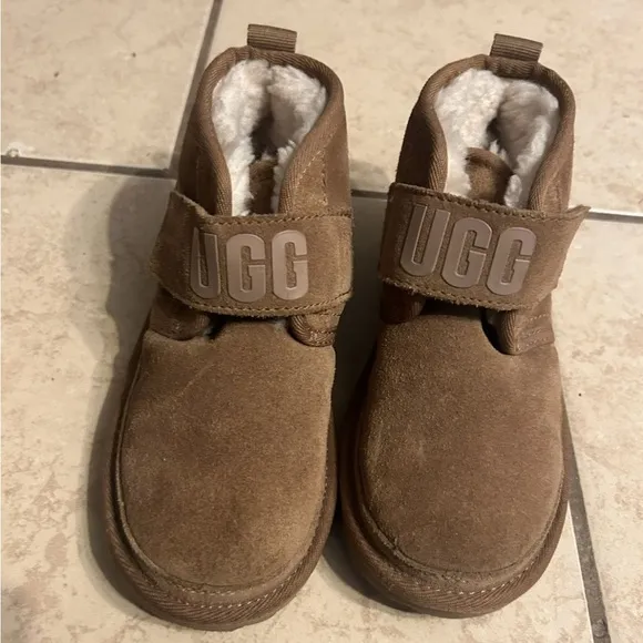 UGG T Neumel Graphic Chestntue Toddler Ankle Booties Size 12 US