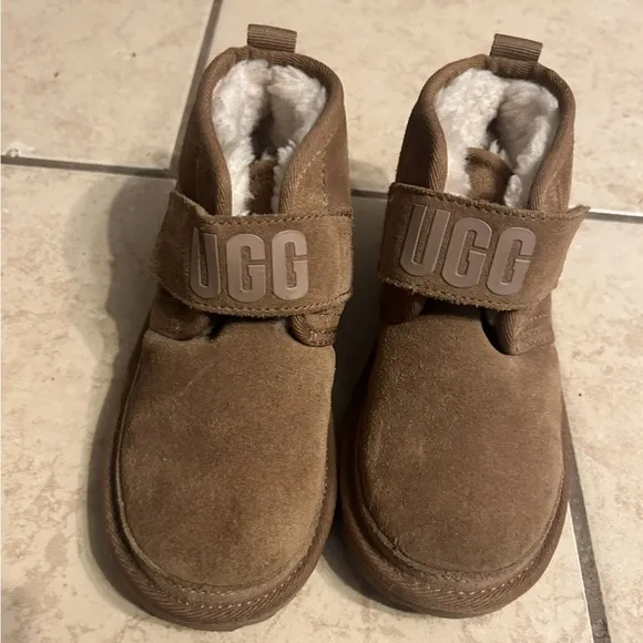 UGG T Neumel Graphic Chestntue Toddler Ankle Booties Size 12 US