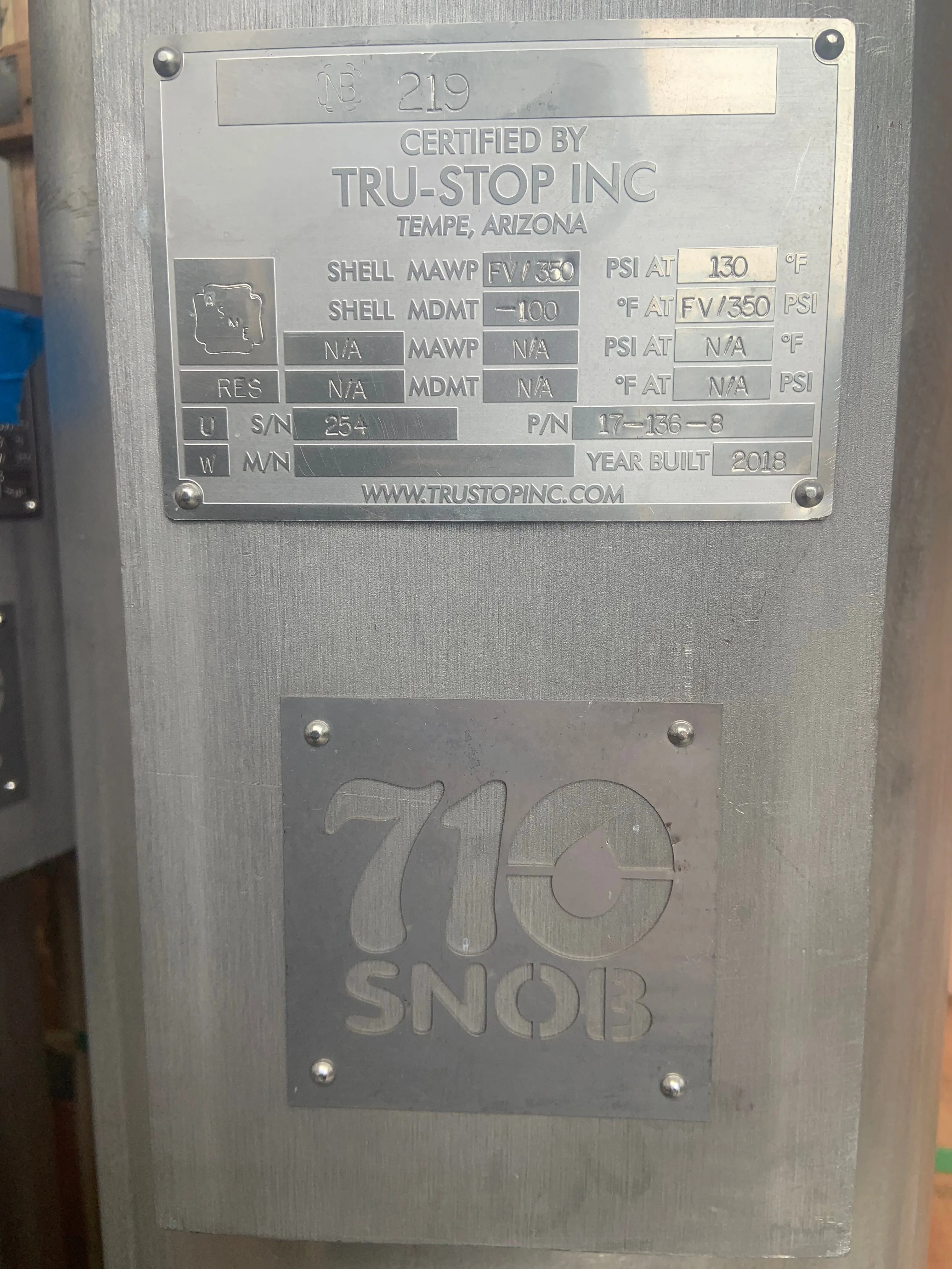 Usa asme storage tank 350psi rated