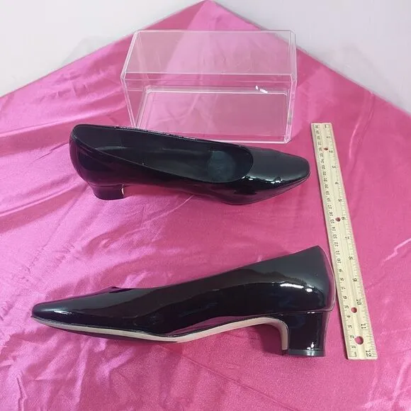 VANELI Women's SZ 9.5W Black Patent Leather Pumps . Condition is Pre-owned