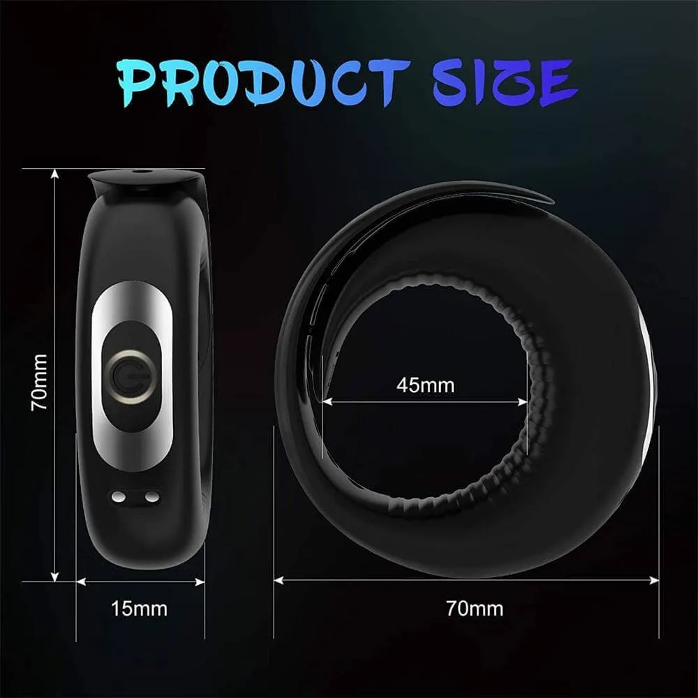 Vibrating Penis Ring with Adjustable Buckle for Couple Sex #Free Gift
