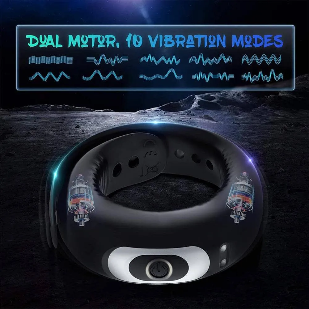 Vibrating Penis Ring with Adjustable Buckle for Couple Sex #Free Gift
