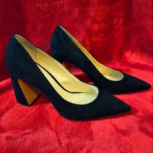 Vincent Camuto Black Suede Pumps-Size 10M