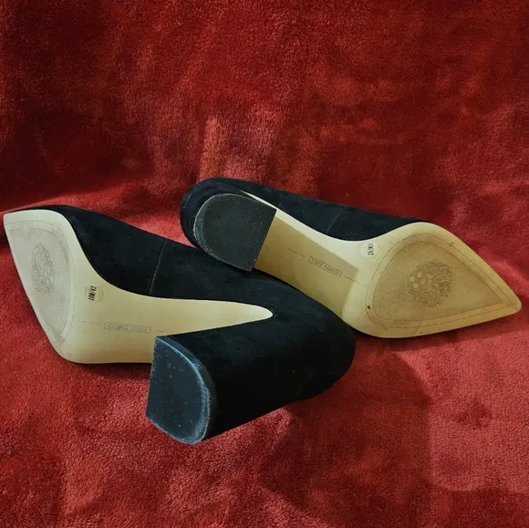 Vincent Camuto Black Suede Pumps-Size 10M