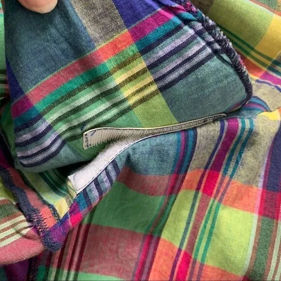 Vintage 80’s Perry Ellis Cotton Plaid Fall Jacket