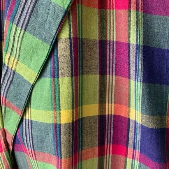 Vintage 80’s Perry Ellis Cotton Plaid Fall Jacket