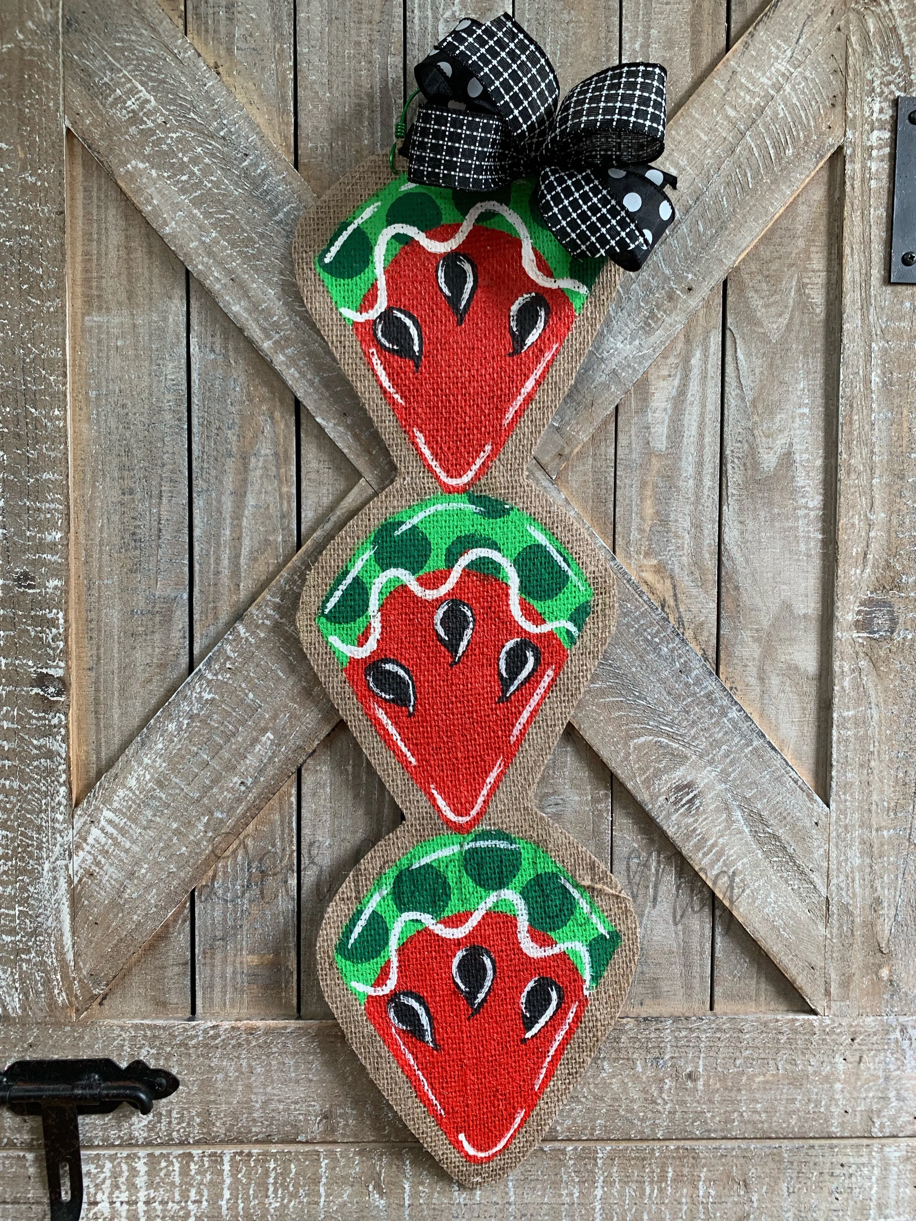 Watermelon Door Hanger - Three Slices Stacked
