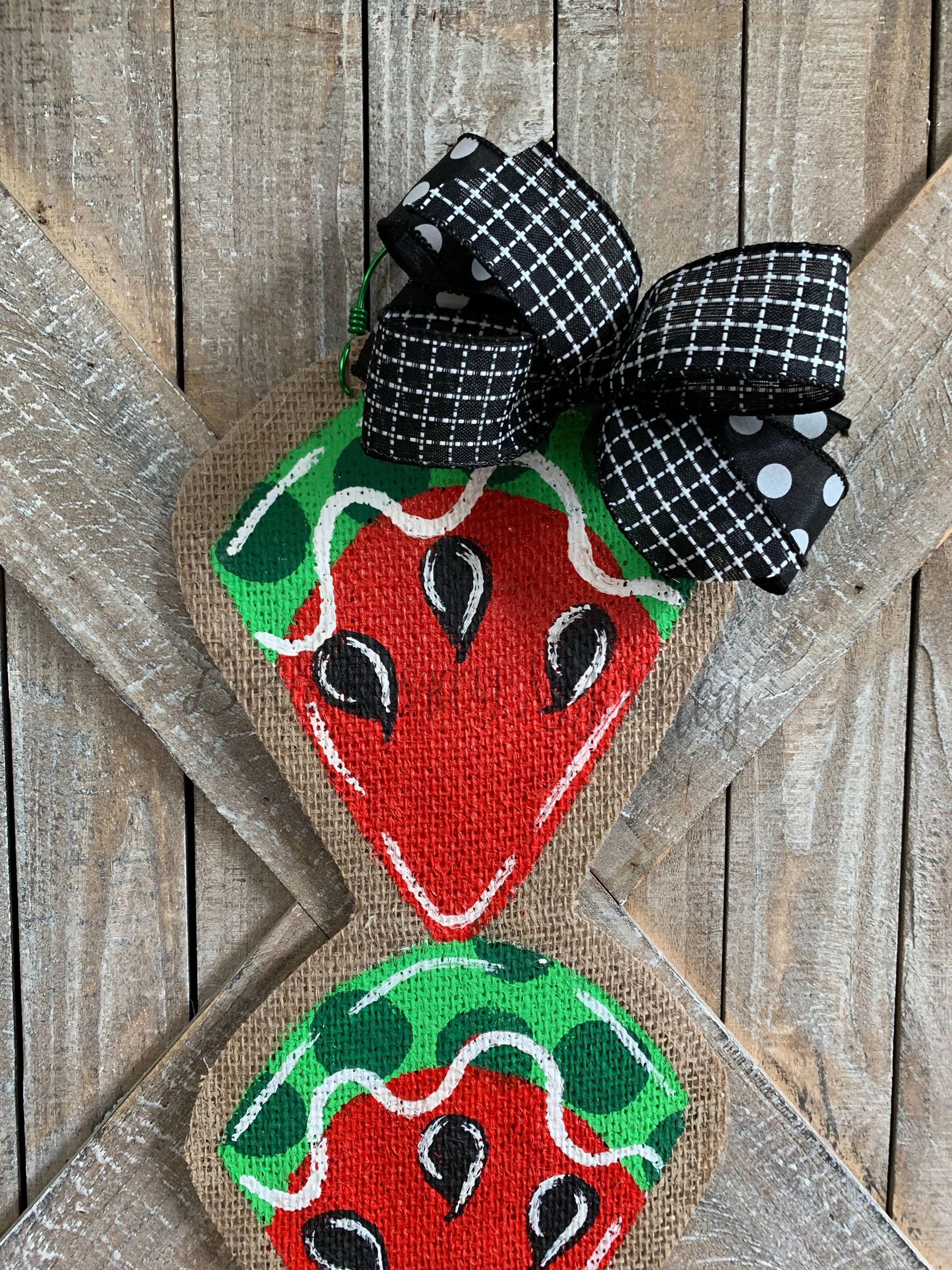 Watermelon Door Hanger - Three Slices Stacked