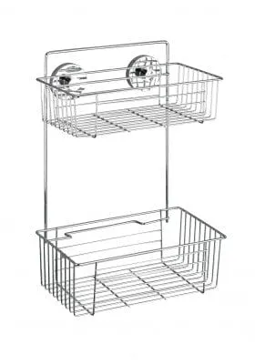 WENKO - Vacuum-Loc 2-Tier Wall Rack - No Drilling Required.