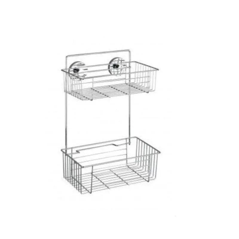 WENKO - Vacuum-Loc 2-Tier Wall Rack - No Drilling Required.