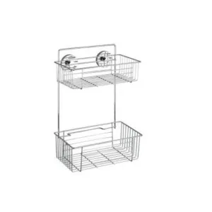 WENKO - Vacuum-Loc 2-Tier Wall Rack - No Drilling Required.