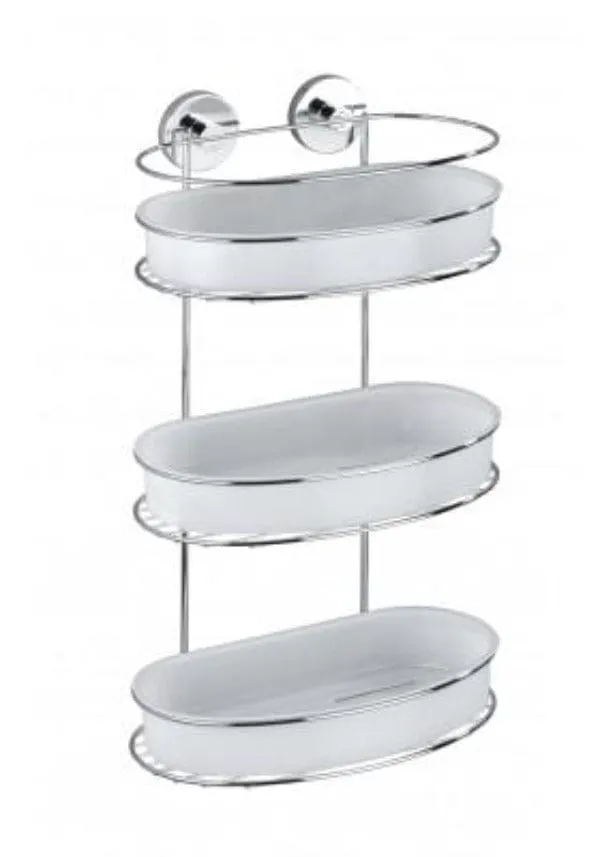 WENKO - Vacuum-Loc 3-Tier Wall Rack Milazzo - No Drilling Required.