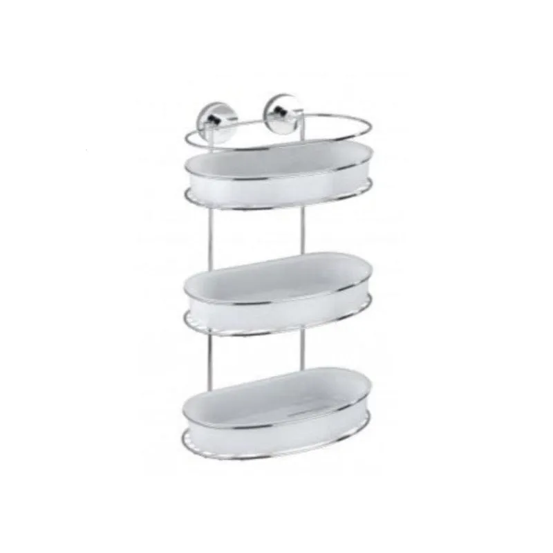 WENKO - Vacuum-Loc 3-Tier Wall Rack Milazzo - No Drilling Required.
