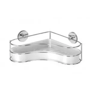 WENKO Vacuum-Loc Corner Shelf Milazzo - No Drilling Required