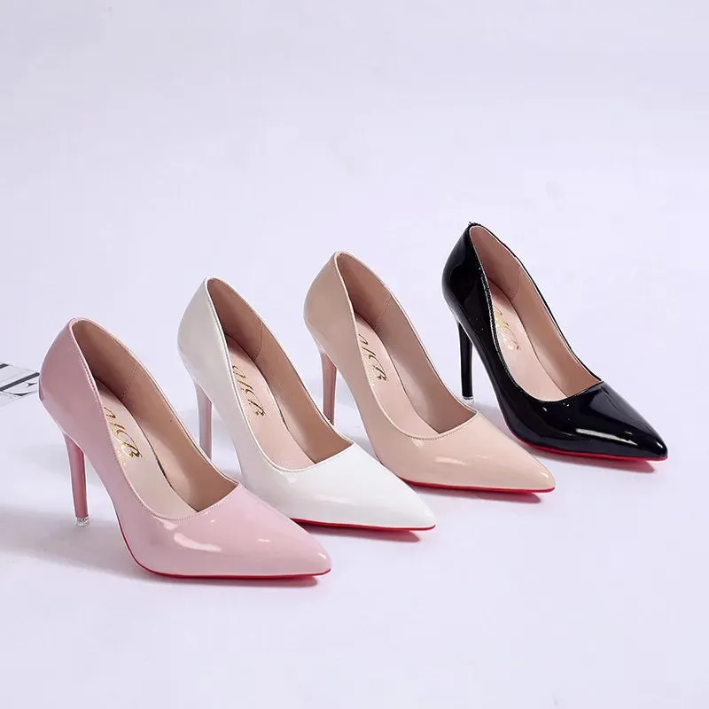 Women's Red Bottom Pointed Toe High Heel Shoes