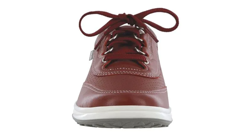 Women's Sporty Lux Lace Up Sneaker in Ruby Perf