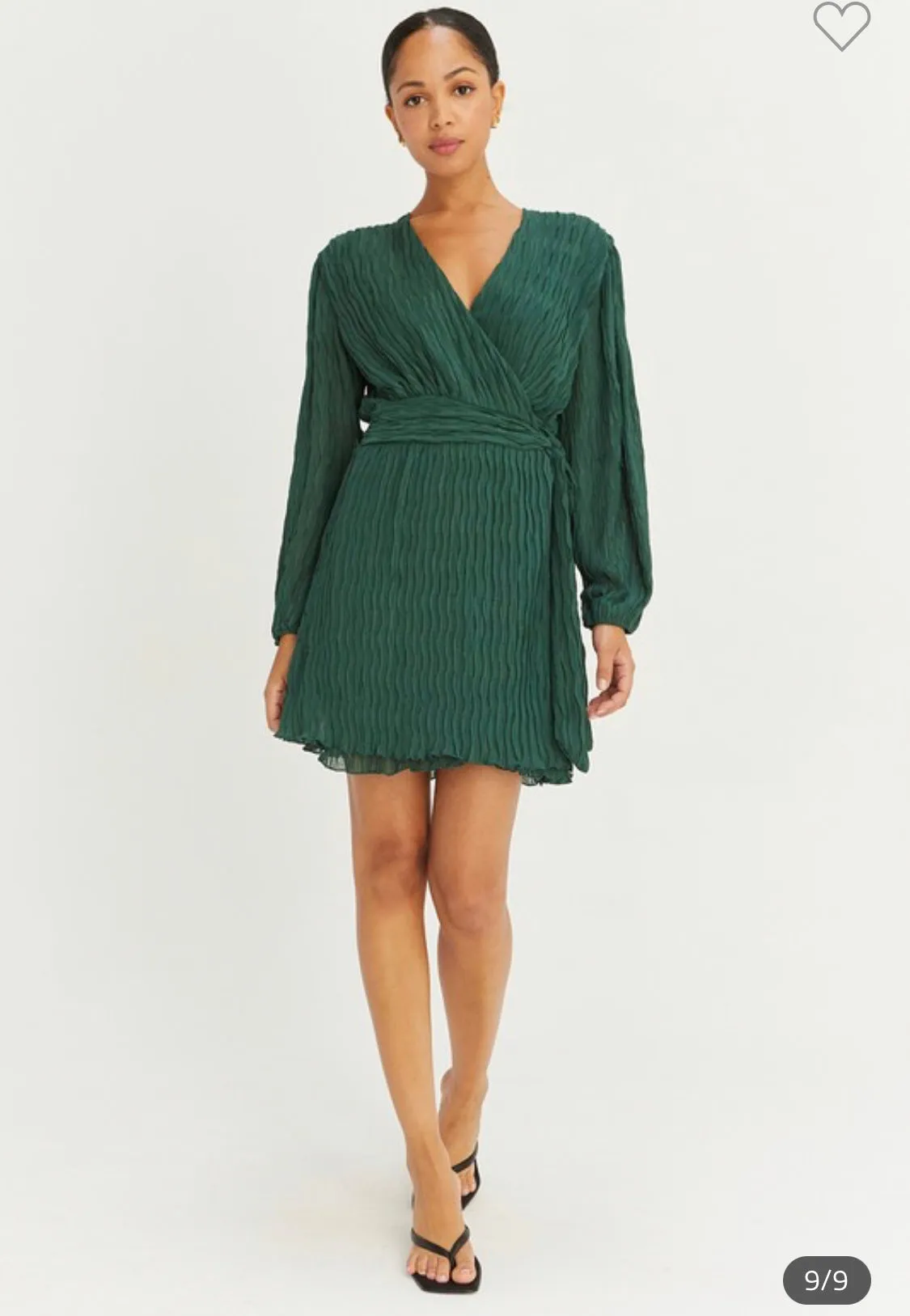 ZAYAH LONG SLEEVE WRAP MINI DRESS
