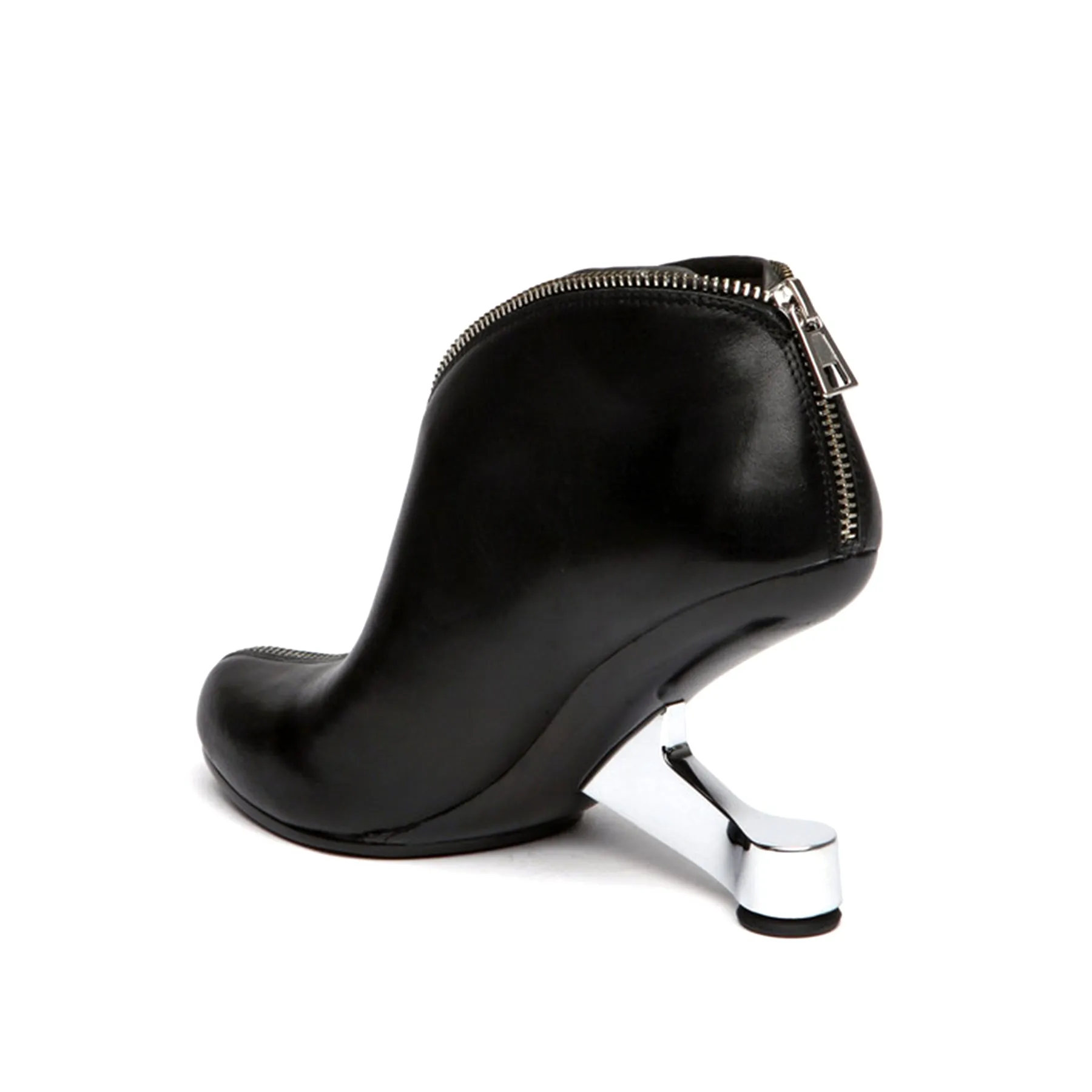 Zip My Way Heel Bootie Black