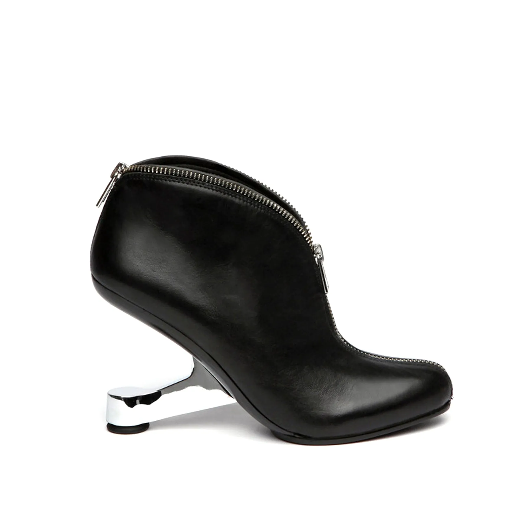 Zip My Way Heel Bootie Black