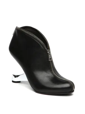 Zip My Way Heel Bootie Black